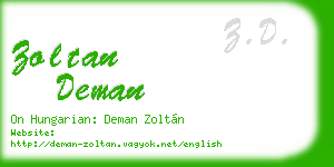 zoltan deman business card